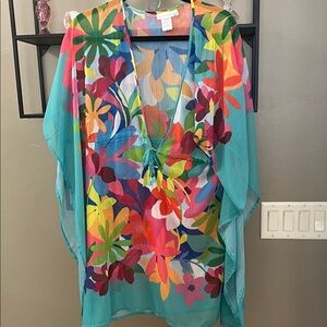 Floral Multicolor Swim Coverup